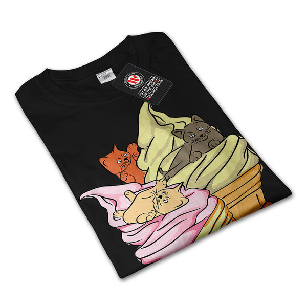 Kitten Ice Cream Mens Long Sleeve T-Shirt
