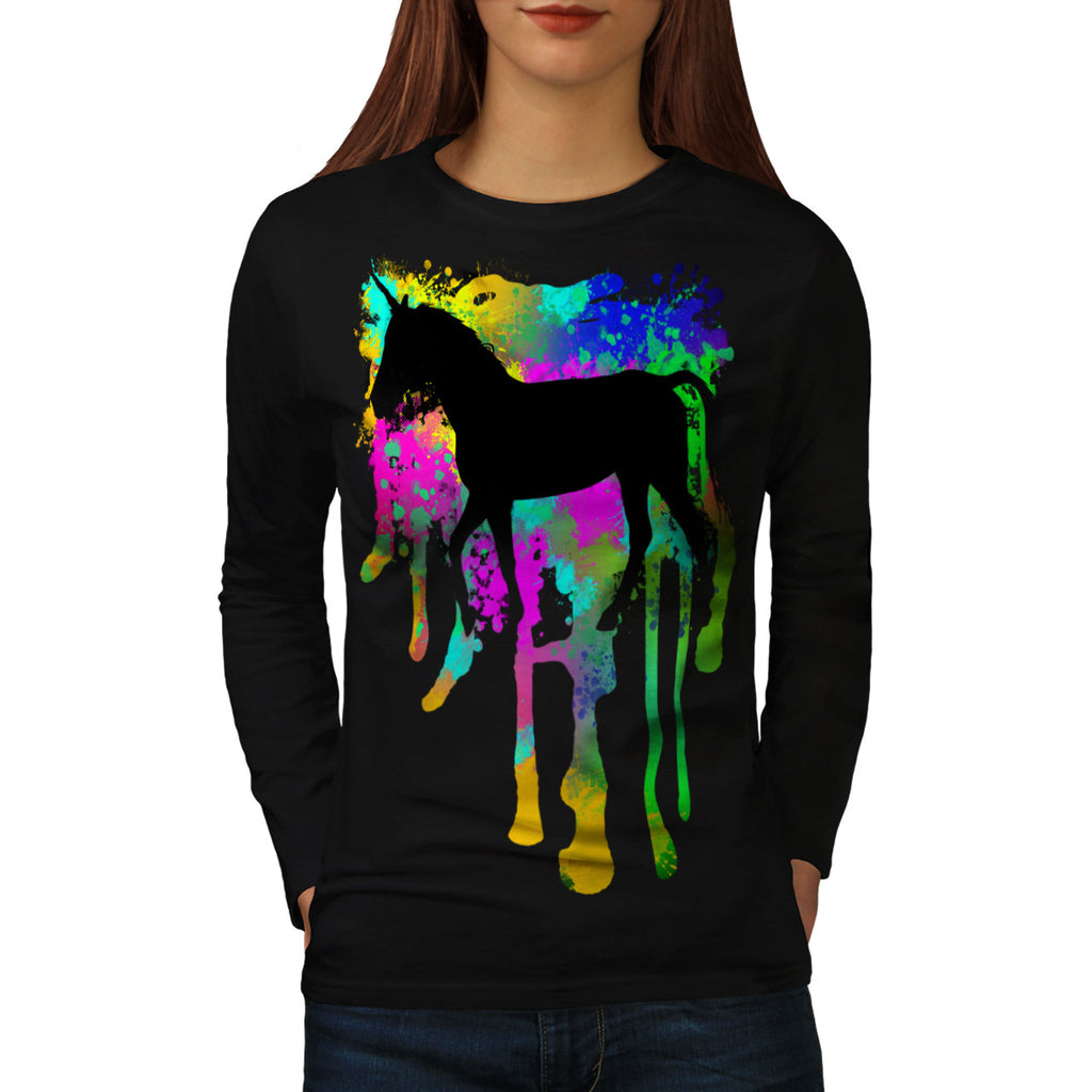 Unicorn Fantasy Art Womens Long Sleeve T-Shirt