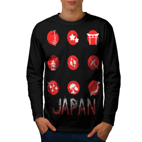 Japan Style Symbol Mens Long Sleeve T-Shirt