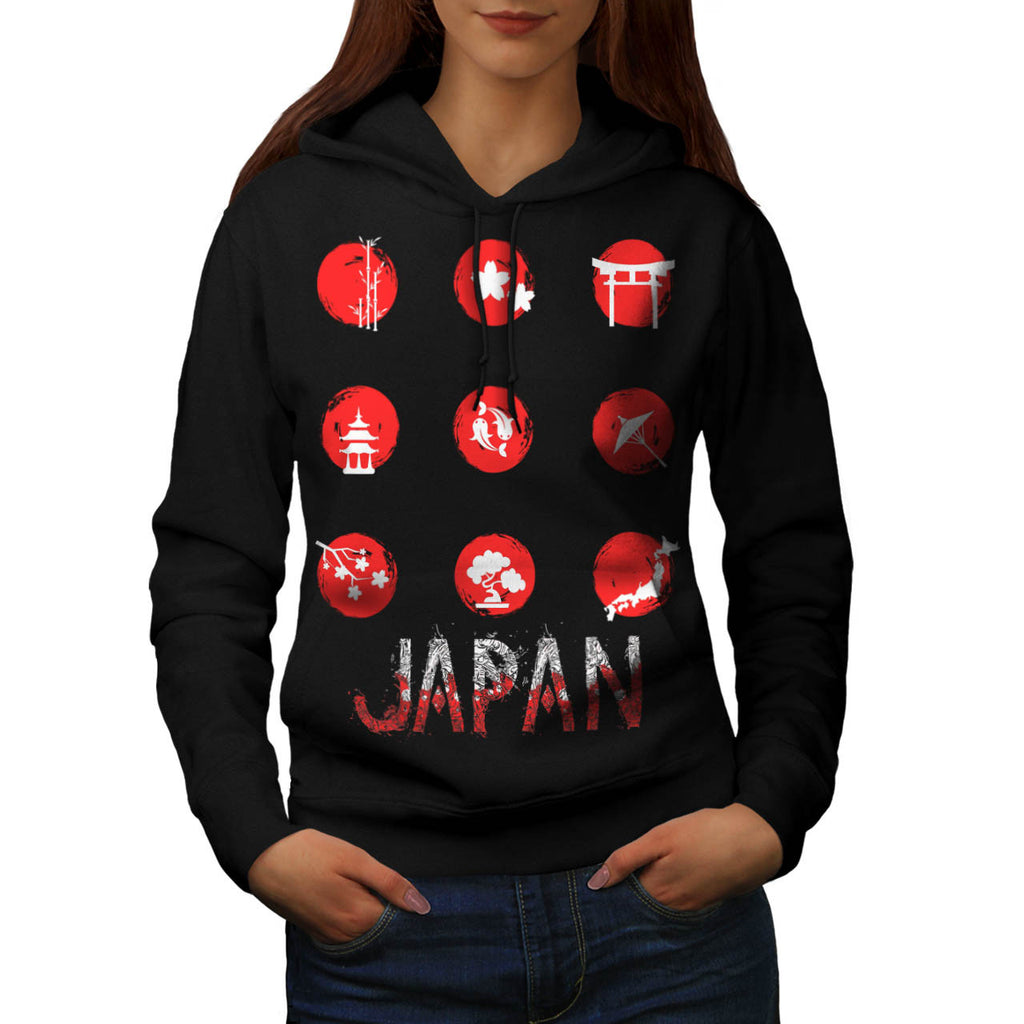 Japan Style Symbol Womens Hoodie