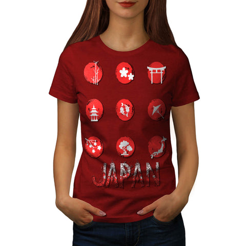 Japan Style Symbol Womens T-Shirt
