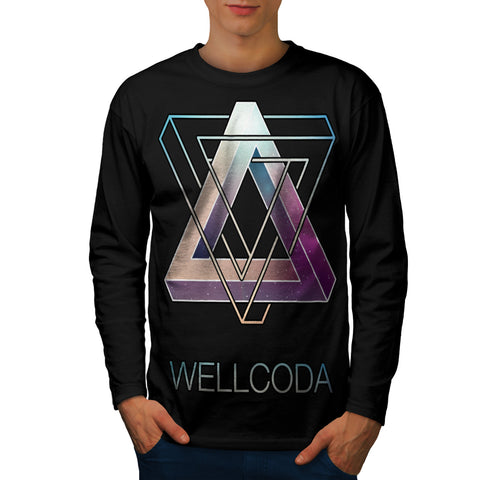 Triangle Prism Style Mens Long Sleeve T-Shirt