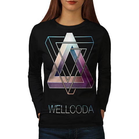 Triangle Prism Style Womens Long Sleeve T-Shirt