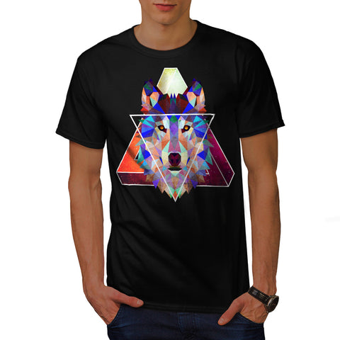 Wolf Head Triangle Mens T-Shirt