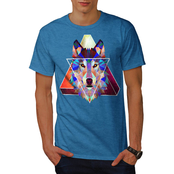 Wolf Head Triangle Mens T-Shirt