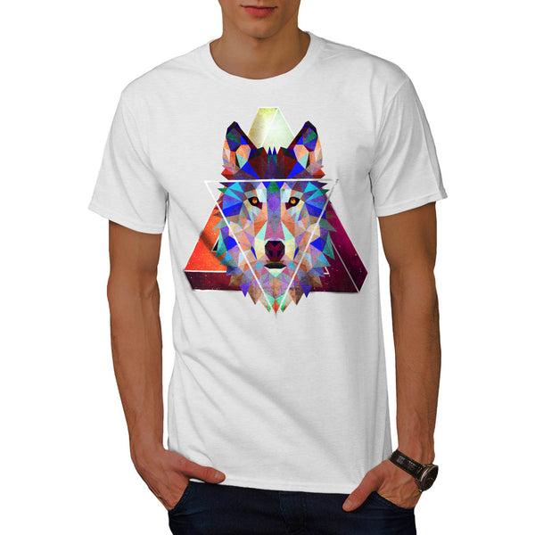 Wolf Head Triangle Mens T-Shirt
