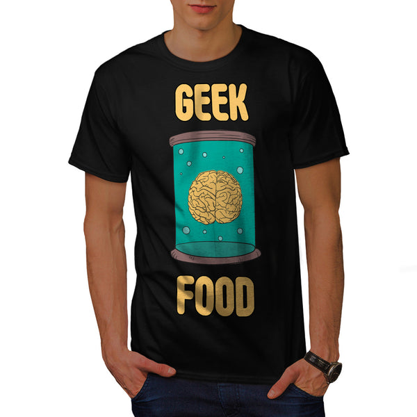 Geek Food Brain Head Mens T-Shirt