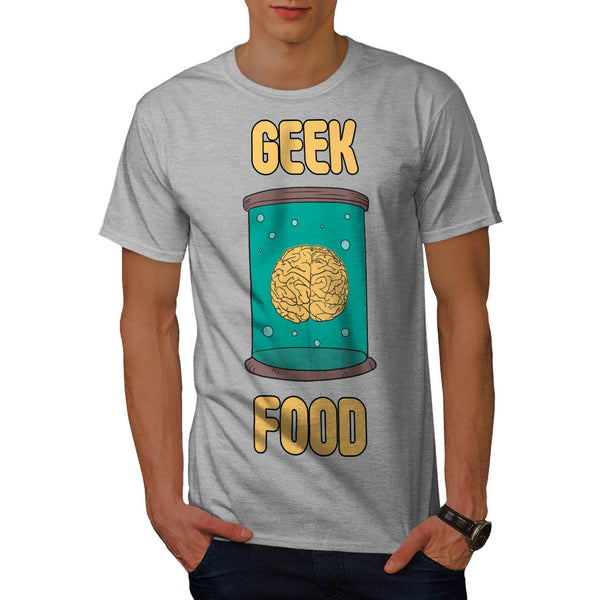 Geek Food Brain Head Mens T-Shirt