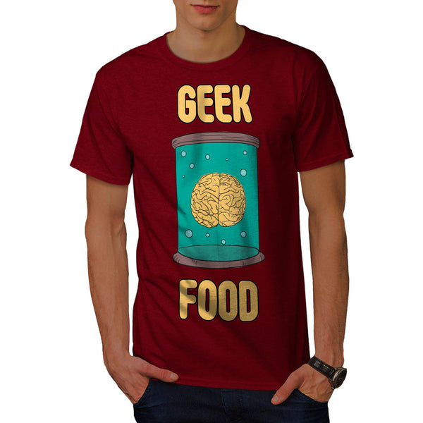 Geek Food Brain Head Mens T-Shirt