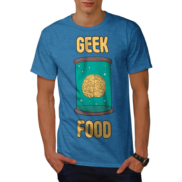 Geek Food Brain Head Mens T-Shirt