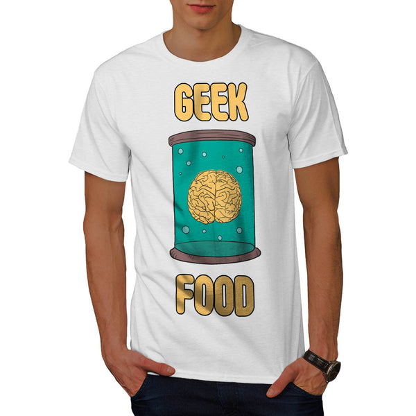 Geek Food Brain Head Mens T-Shirt