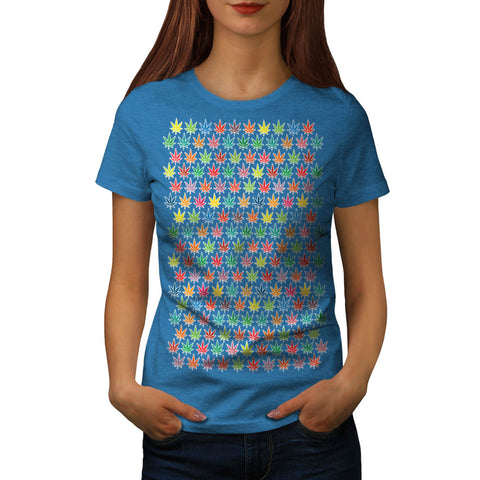 Multiple Leaf Hemp Womens T-Shirt