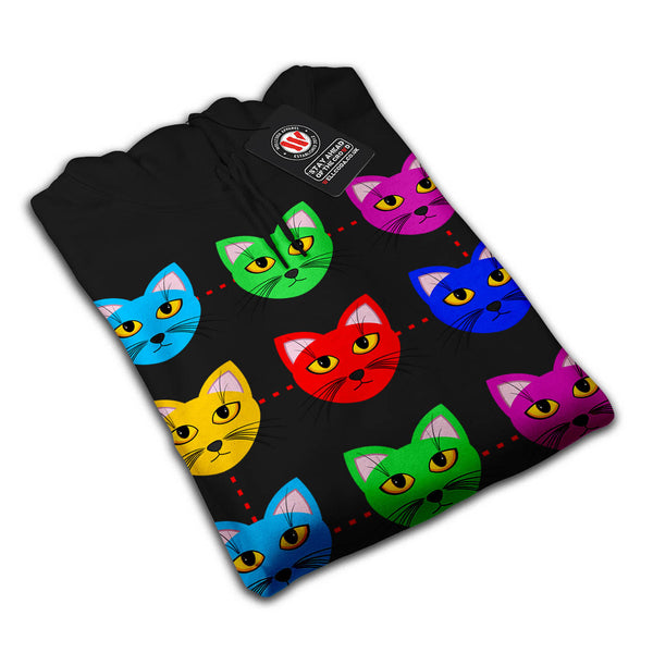 Multiple Cat Face Mens Hoodie