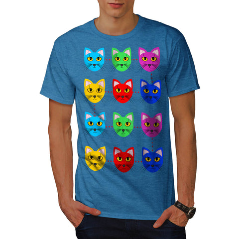 Multiple Cat Face Mens T-Shirt