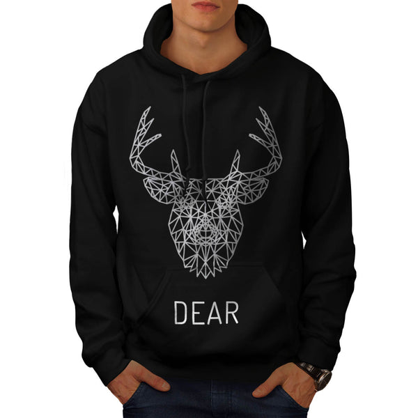 Dear Deer Stag Head Mens Hoodie
