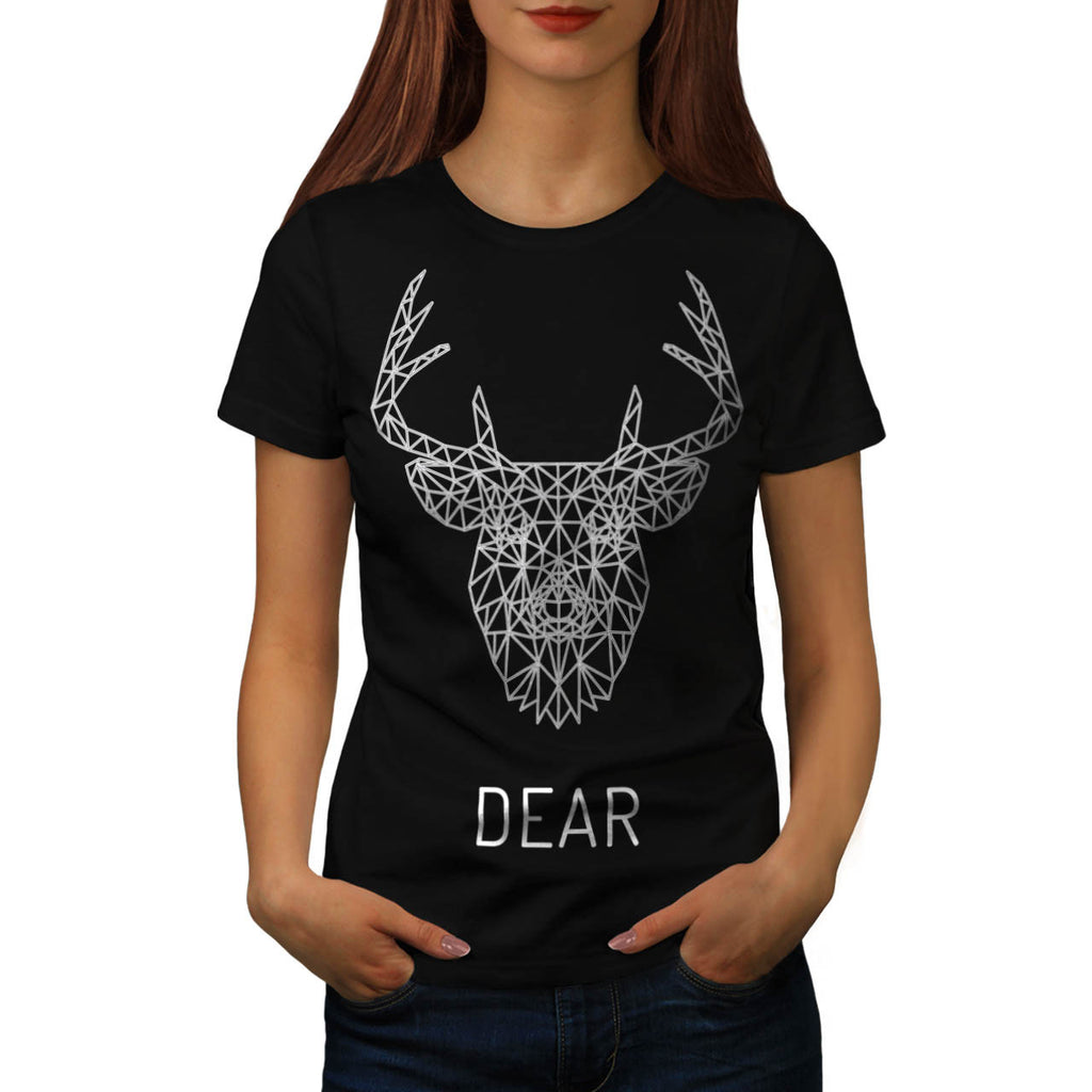 Dear Deer Stag Head Womens T-Shirt