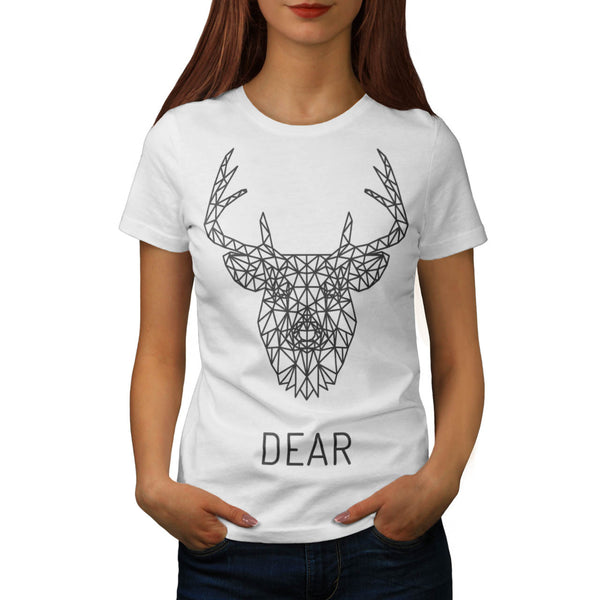 Dear Deer Stag Head Womens T-Shirt