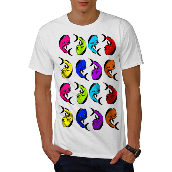 Multiple Angry Fish Mens T-Shirt