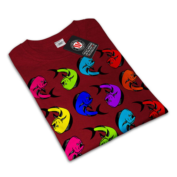 Multiple Angry Fish Mens T-Shirt