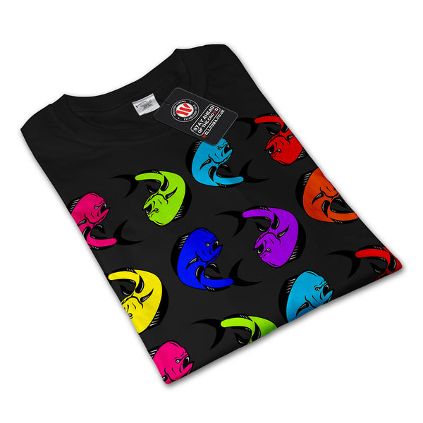 Multiple Angry Fish Mens Long Sleeve T-Shirt