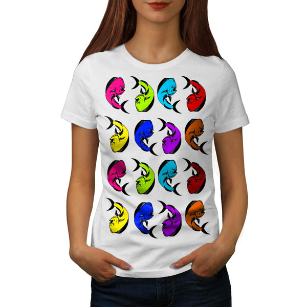 Multiple Angry Fish Womens T-Shirt