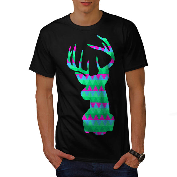 Deer Head Texture Mens T-Shirt