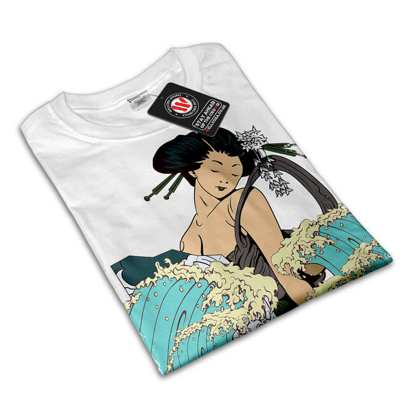 Geisha Lady Tide Art Womens T-Shirt