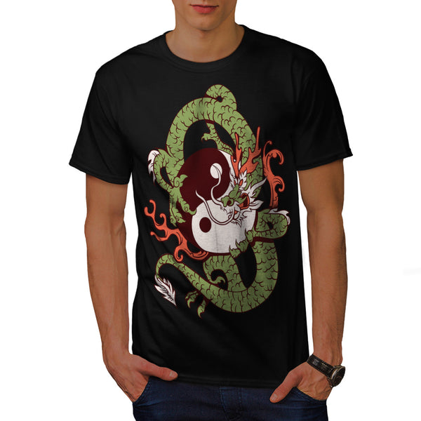 Dragon Yin Yang Art Mens T-Shirt