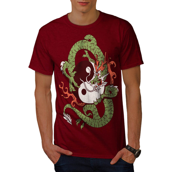 Dragon Yin Yang Art Mens T-Shirt