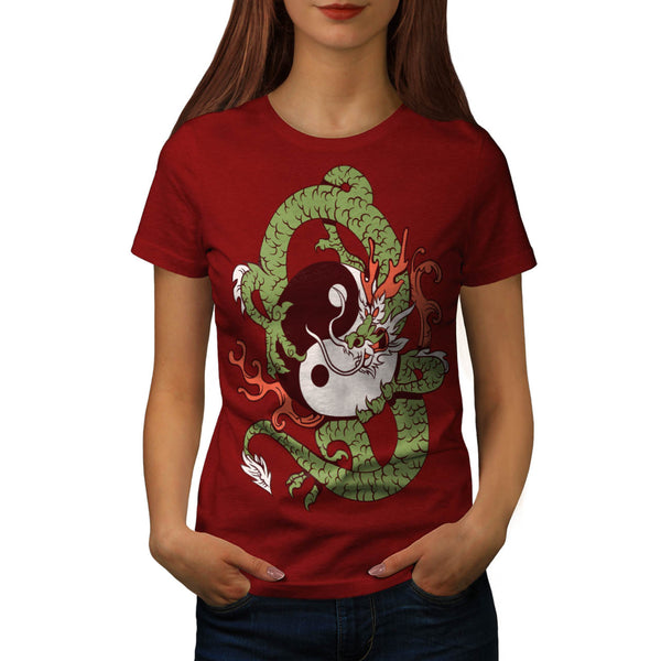 Dragon Yin Yang Art Womens T-Shirt