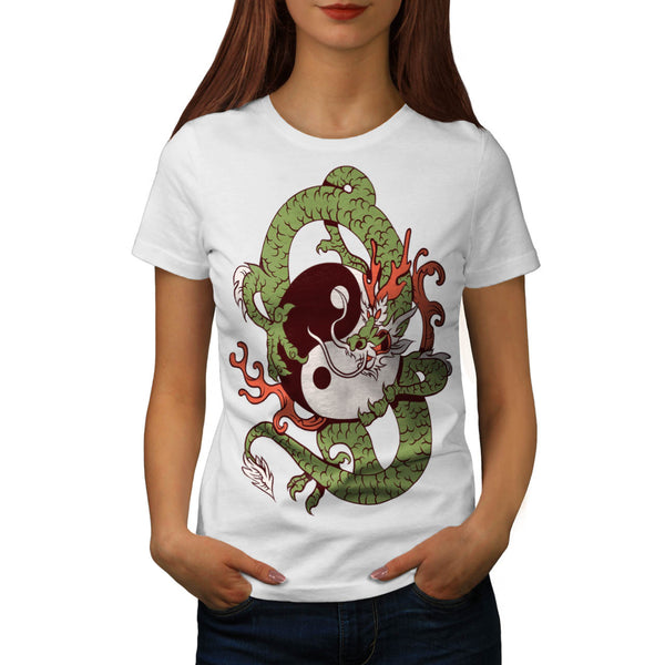 Dragon Yin Yang Art Womens T-Shirt