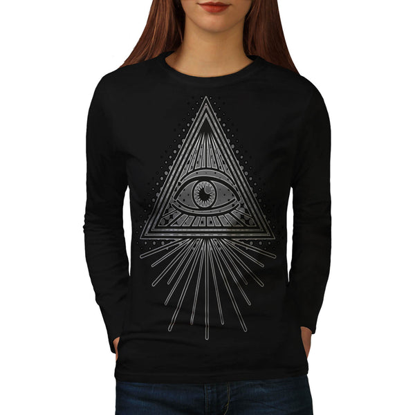 Illuminati Eye Art Womens Long Sleeve T-Shirt