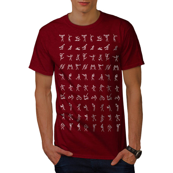 Stickman Exercise Mens T-Shirt
