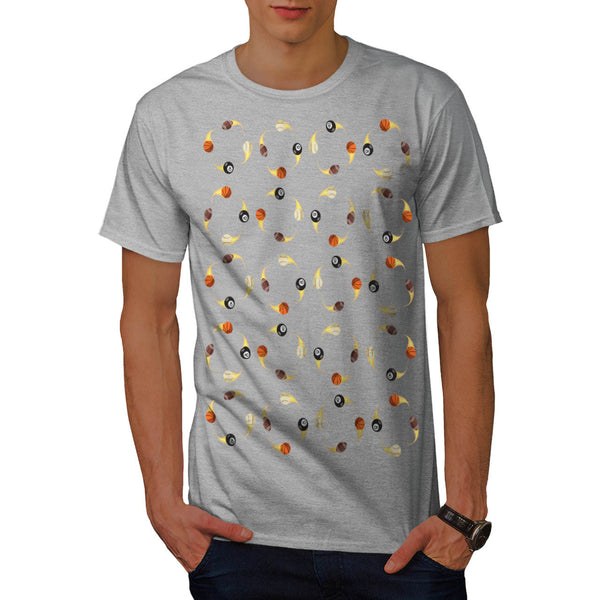 Flaming Ball Art Mens T-Shirt