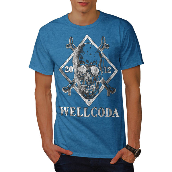 Skull Crossbones Head Mens T-Shirt