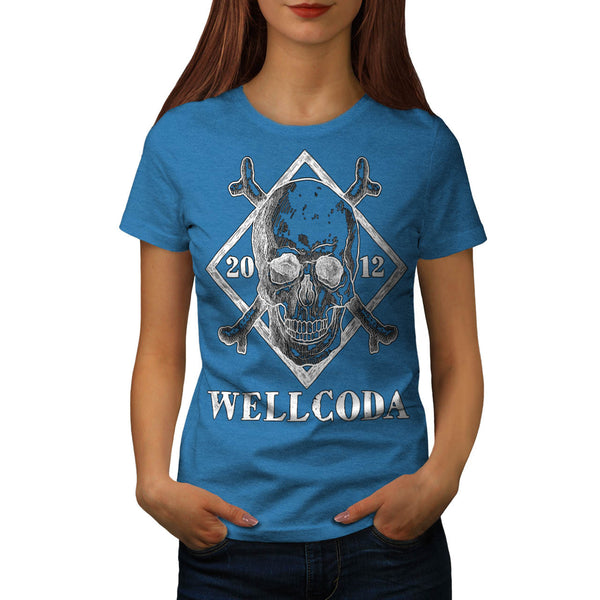 Skull Crossbones Head Womens T-Shirt