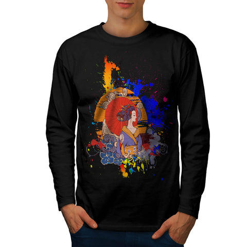 Japan Woman Beauty Mens Long Sleeve T-Shirt
