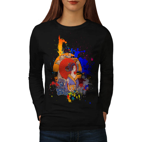 Japan Woman Beauty Womens Long Sleeve T-Shirt
