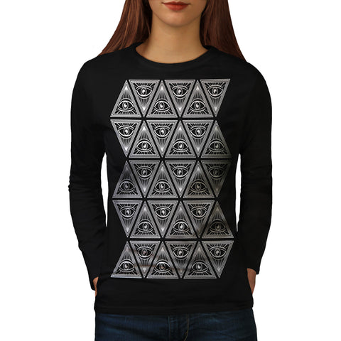 Illuminati Style Womens Long Sleeve T-Shirt