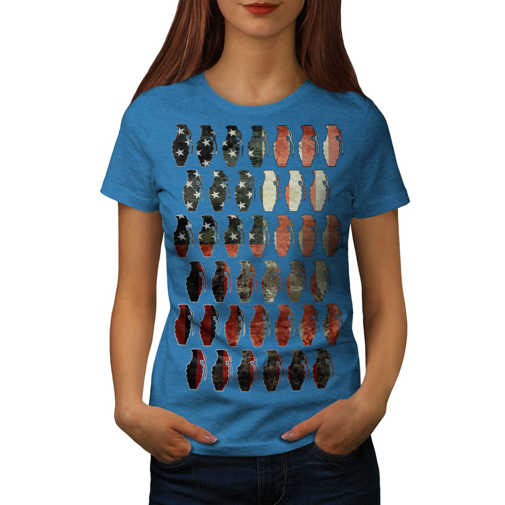 USA Bomb Explosion Womens T-Shirt