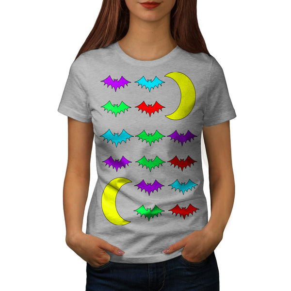 Bat In Moonlight Womens T-Shirt