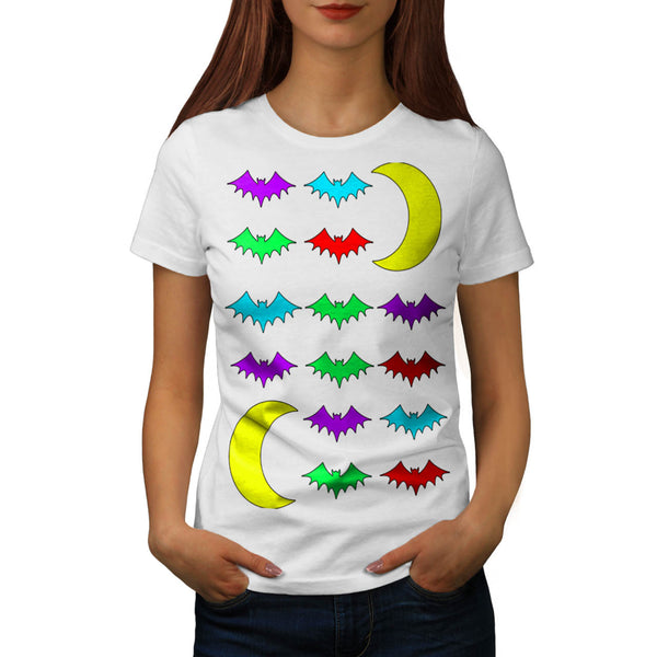 Bat In Moonlight Womens T-Shirt