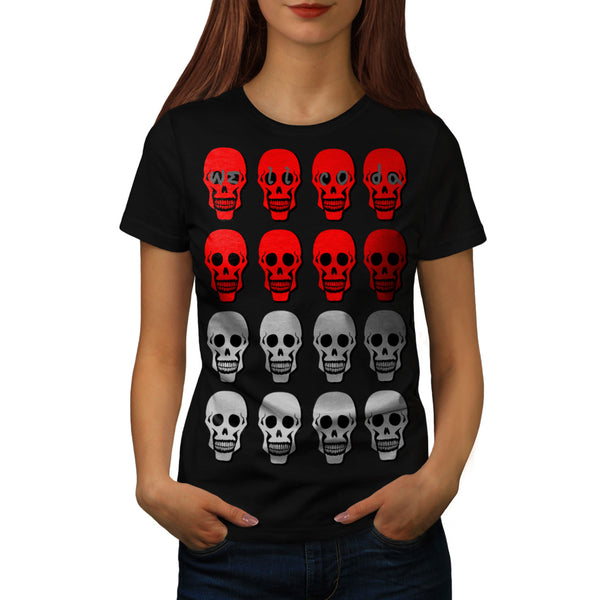 Smilling Skull Head Womens T-Shirt
