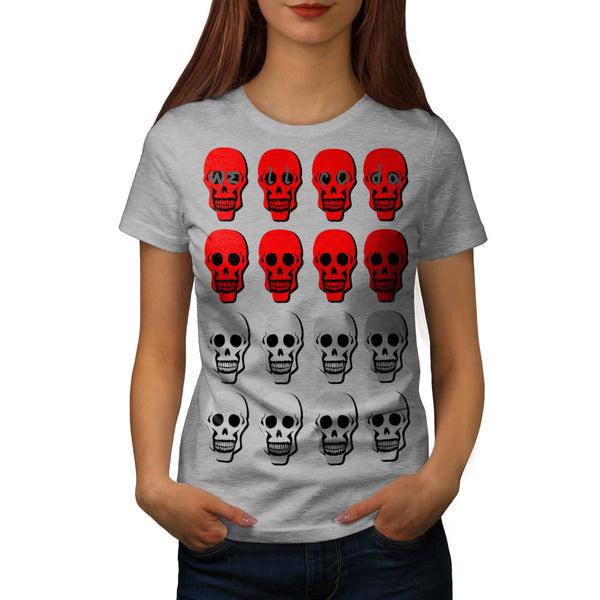 Smilling Skull Head Womens T-Shirt