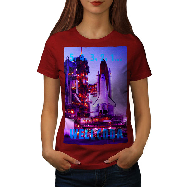 Rocket Cosmos Launch Womens T-Shirt