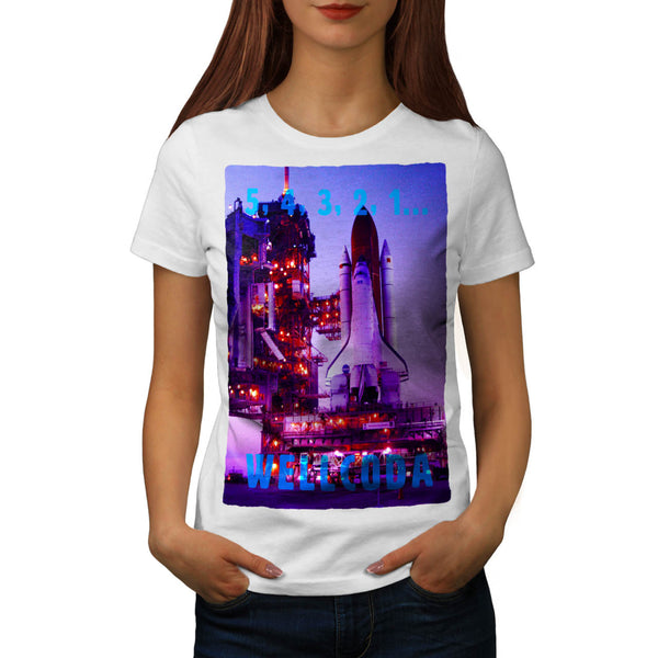 Rocket Cosmos Launch Womens T-Shirt