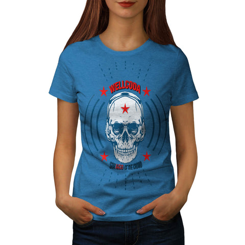 Skeleton Head Face Womens T-Shirt