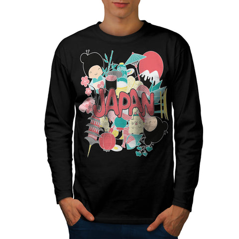 Japan Cartoon Culture Mens Long Sleeve T-Shirt