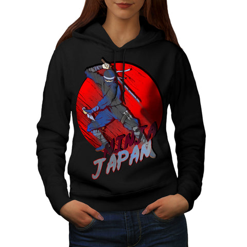 Ninja Japan Fight Womens Hoodie