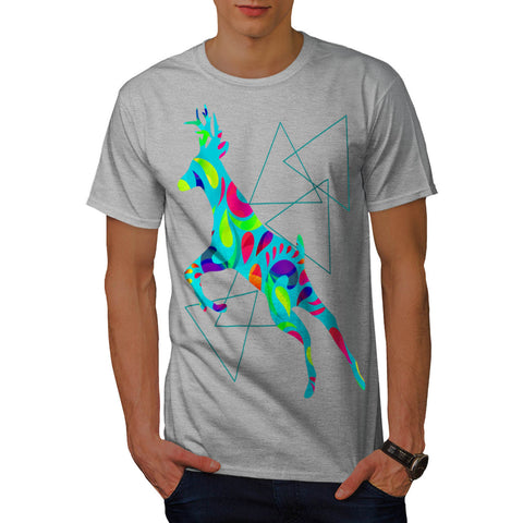 Colourful Deer Run Mens T-Shirt